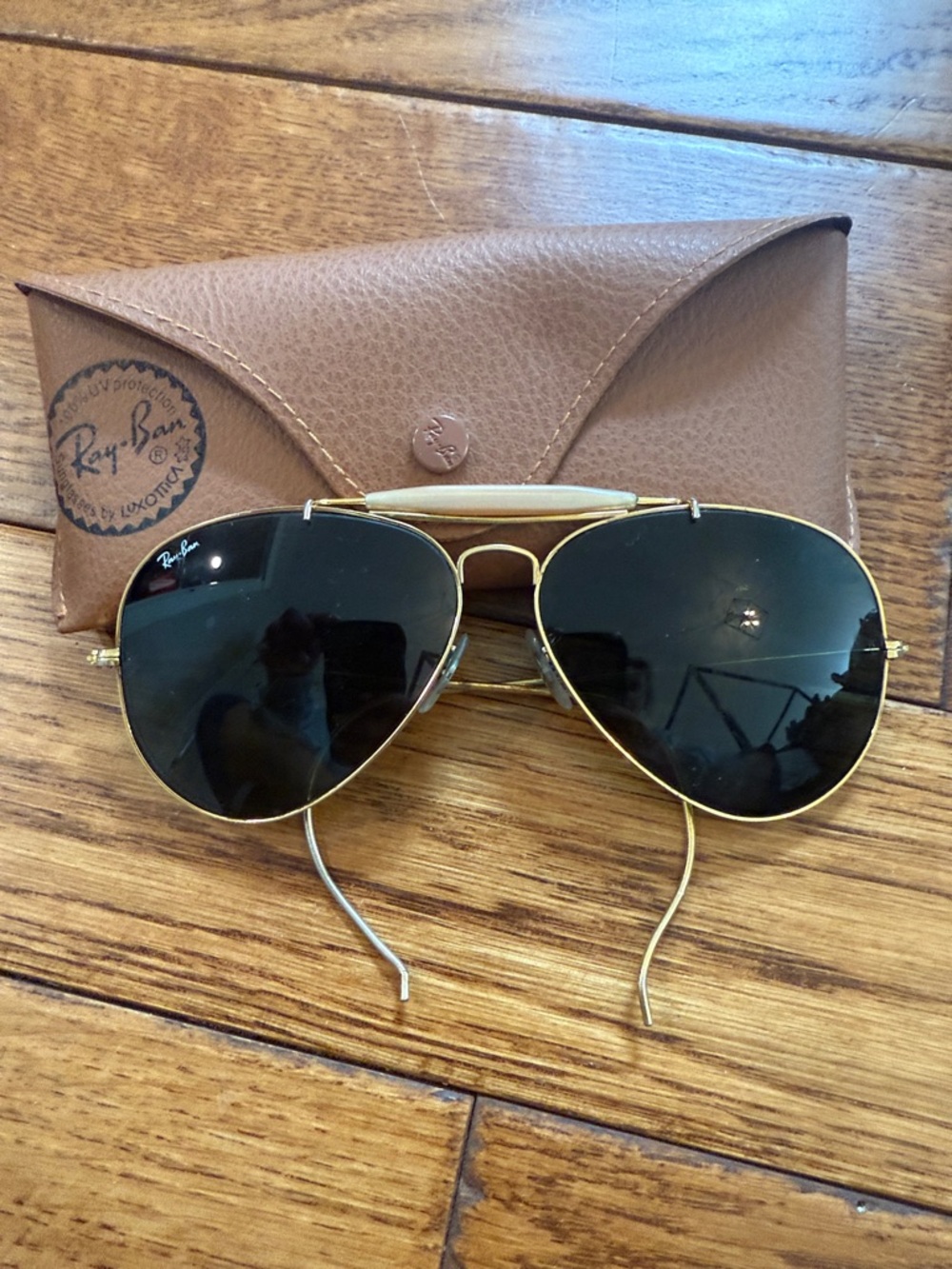 Vintage Ray-Ban Gold Aviator Sunglasses